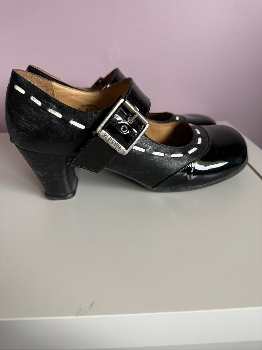 John Fluevog Operettas Dr Henry Black White  Size 12